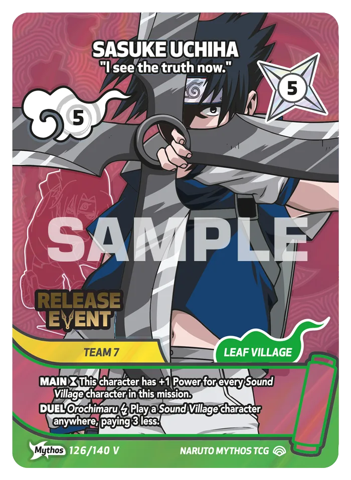 Sasuke Uchiha - "I see the truth now." 126/140 V Mythos Promo