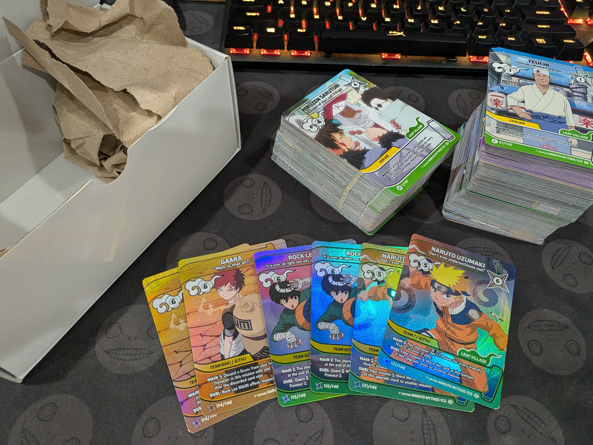 Naruto Mythos Set 2 Shinobi Shiren COMPLETE SET (2x All C, UNC, R, MSS)